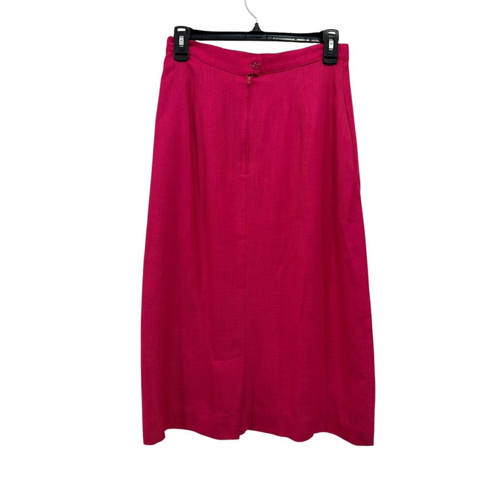 W.L.B.W Vintage Women Pencil Skirt Size 10 Pink High Rise Lined - Picture 3 of 3